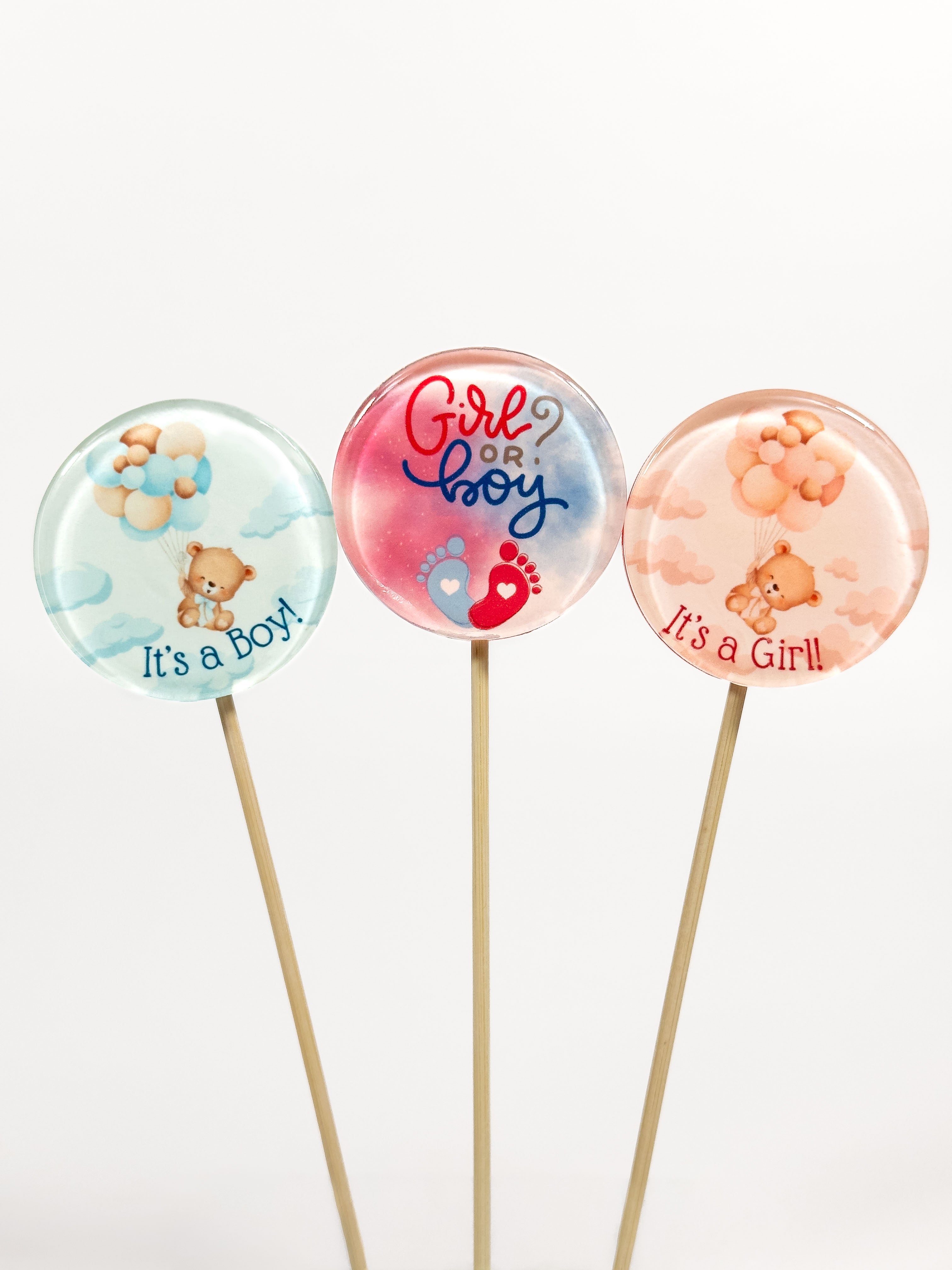 Lollipop boy or girl with a picture inside