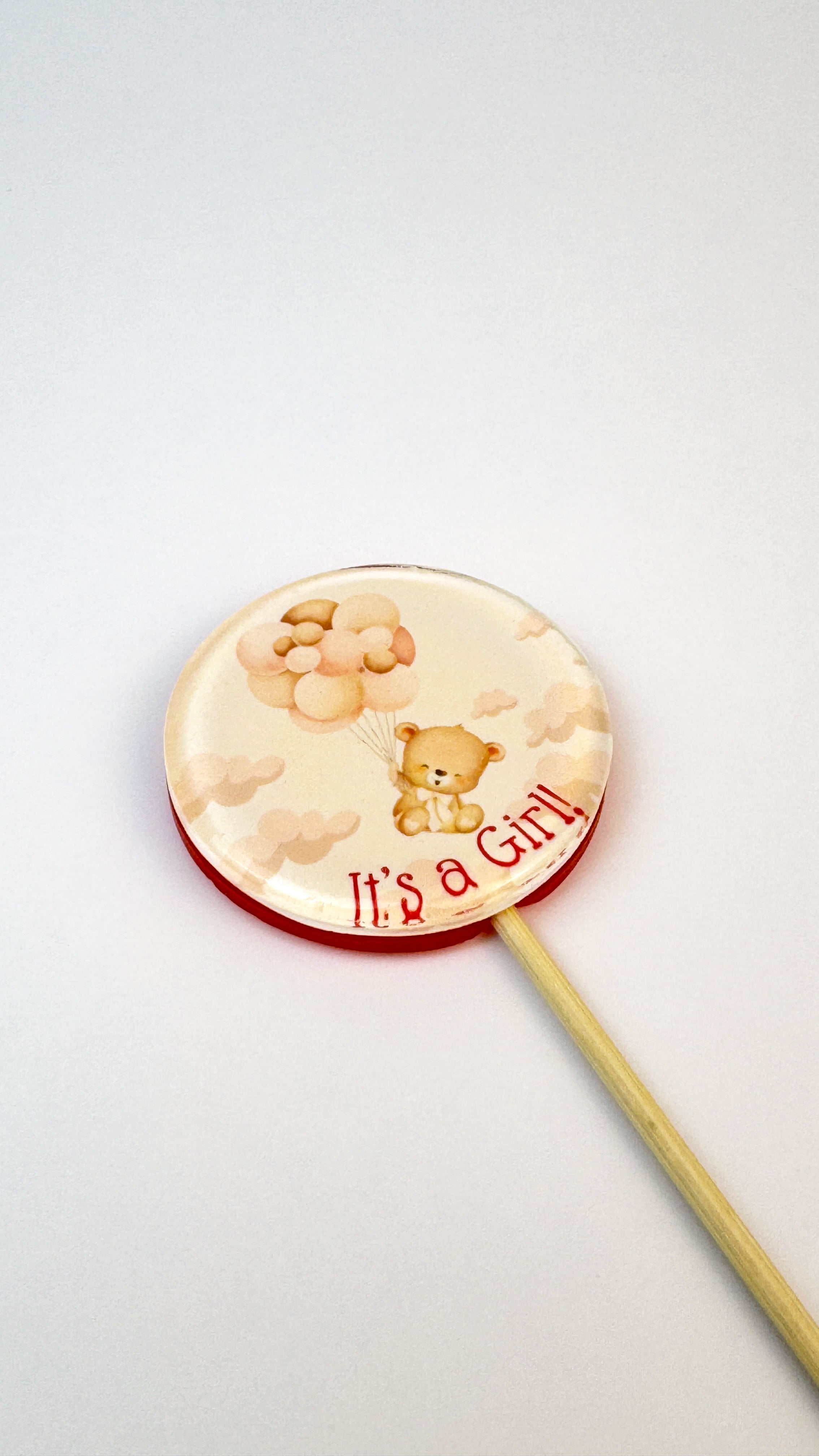 Lollipop boy or girl with a picture inside