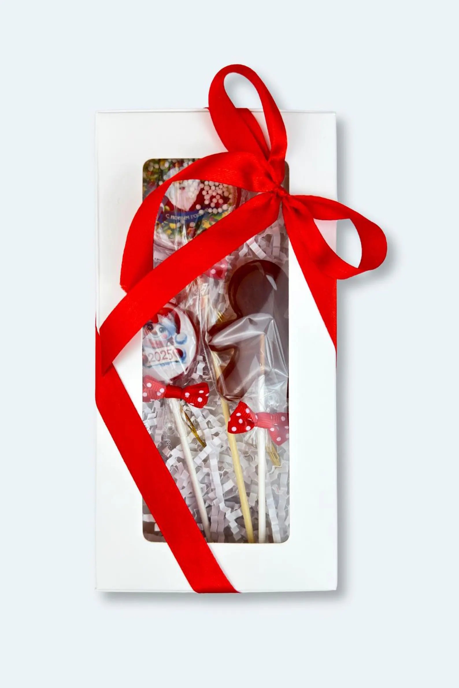 Sweet Gift Set for Christmas. Sweet Gift Set for New Year. Shaker Lollipop / Gingerbread Man / Round Lollipop. Gift Box. New Year Gift.