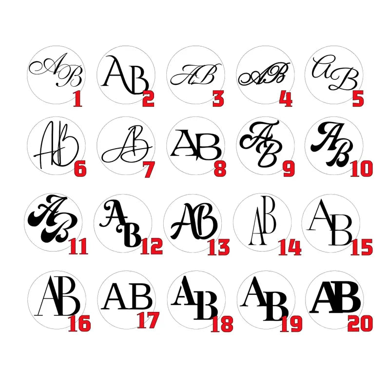 Personalized Monogram Edible Toppers