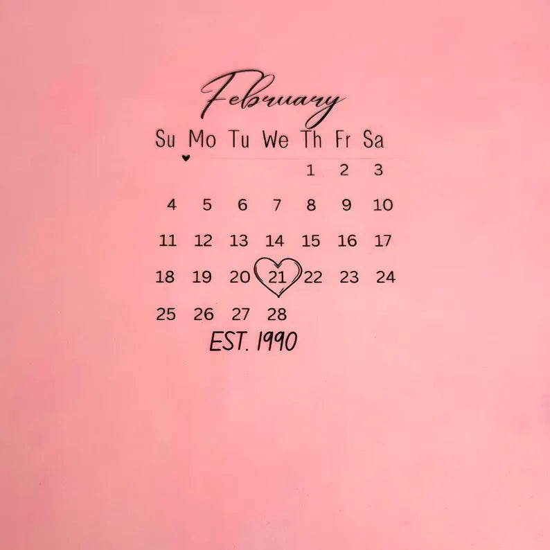 Custom Edible Calendar Cake Topper