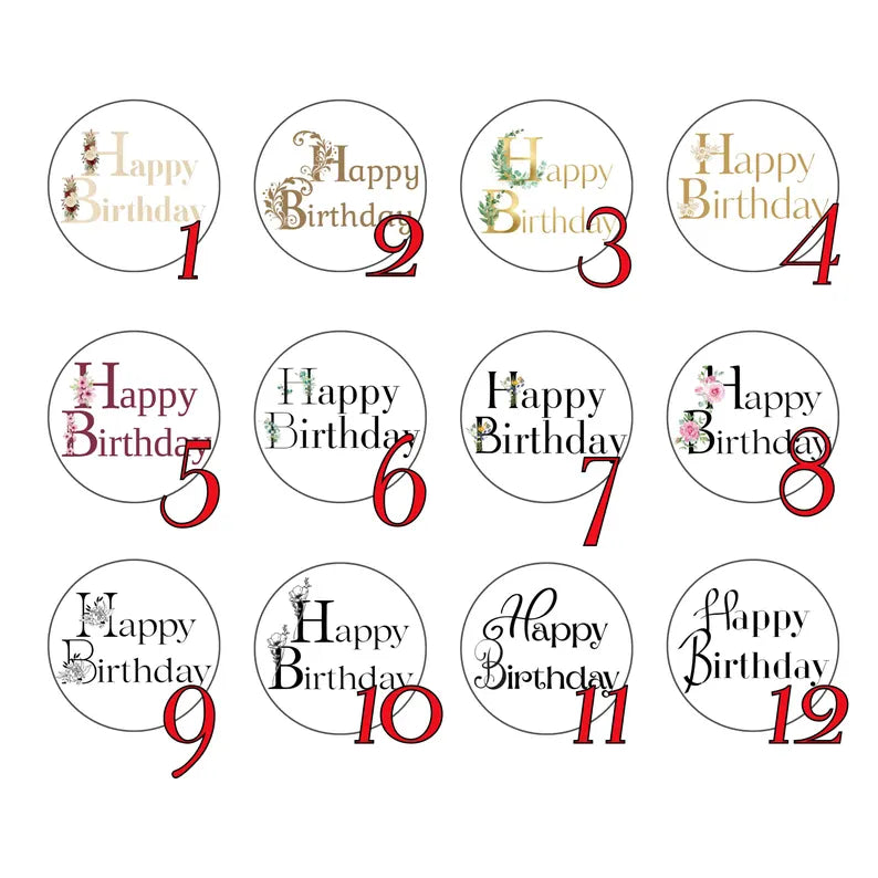 Birthday Edible Drink Toppers