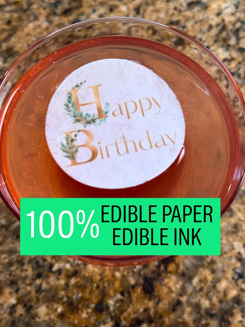 Birthday Edible Drink Toppers