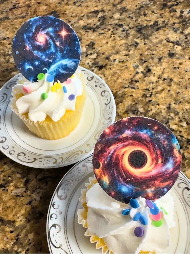 Pre-Cut Galaxy Cake Toppers